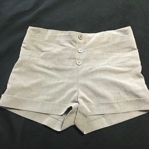 High Waisted Tweed Gray Shorts